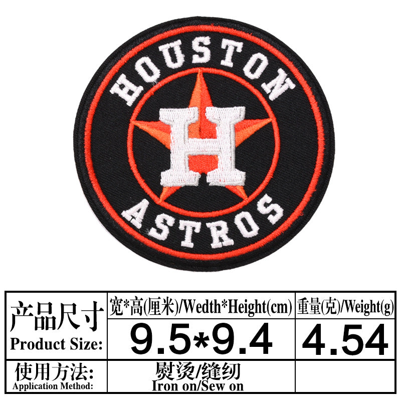 Wholesale Patch Cloth Sticker Baseball Team Round LetterSticker
